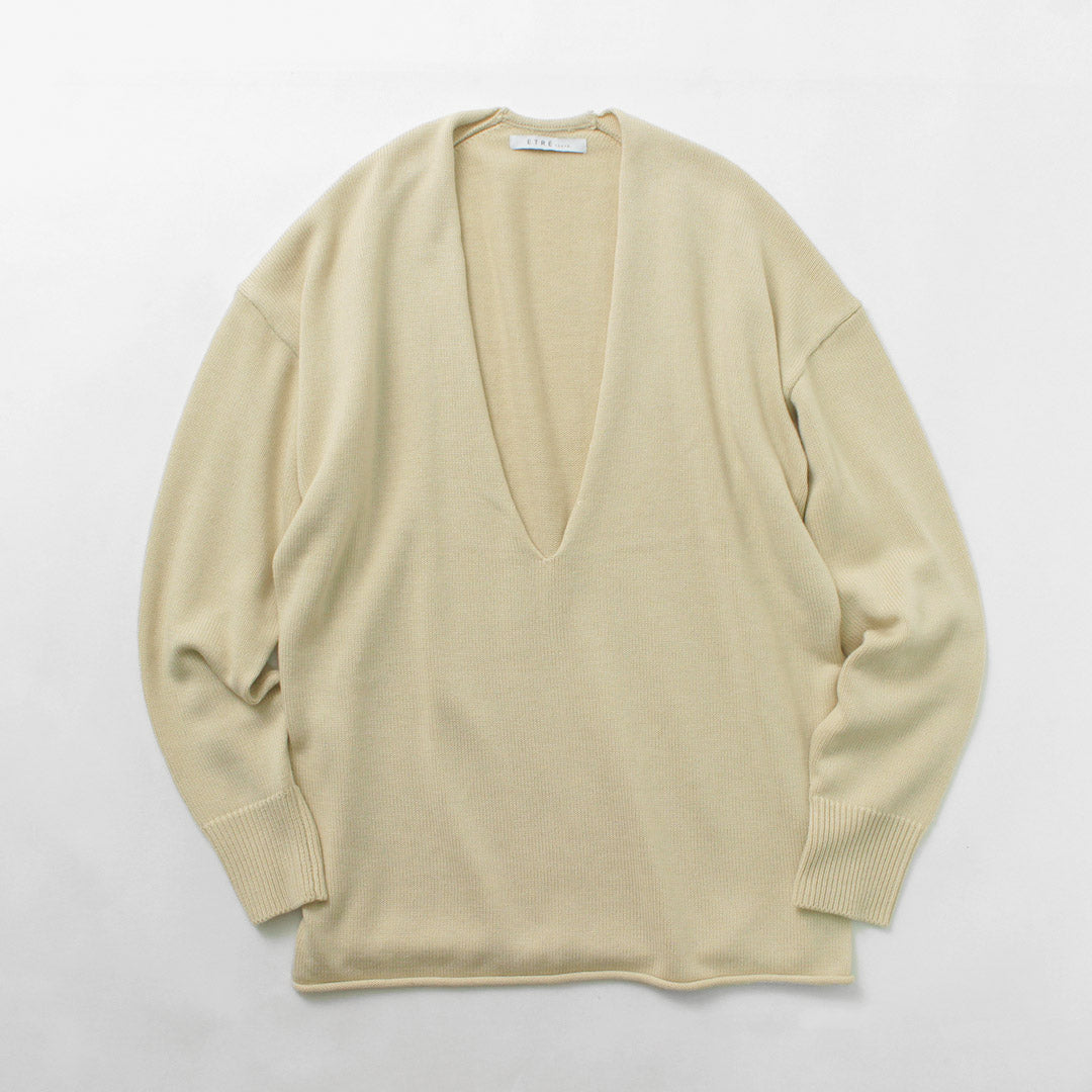 ETRE TOKYO（エトレトウキョウ） Vネックルージーニットトップス / レディース V-Neck Loosie Knit Tops