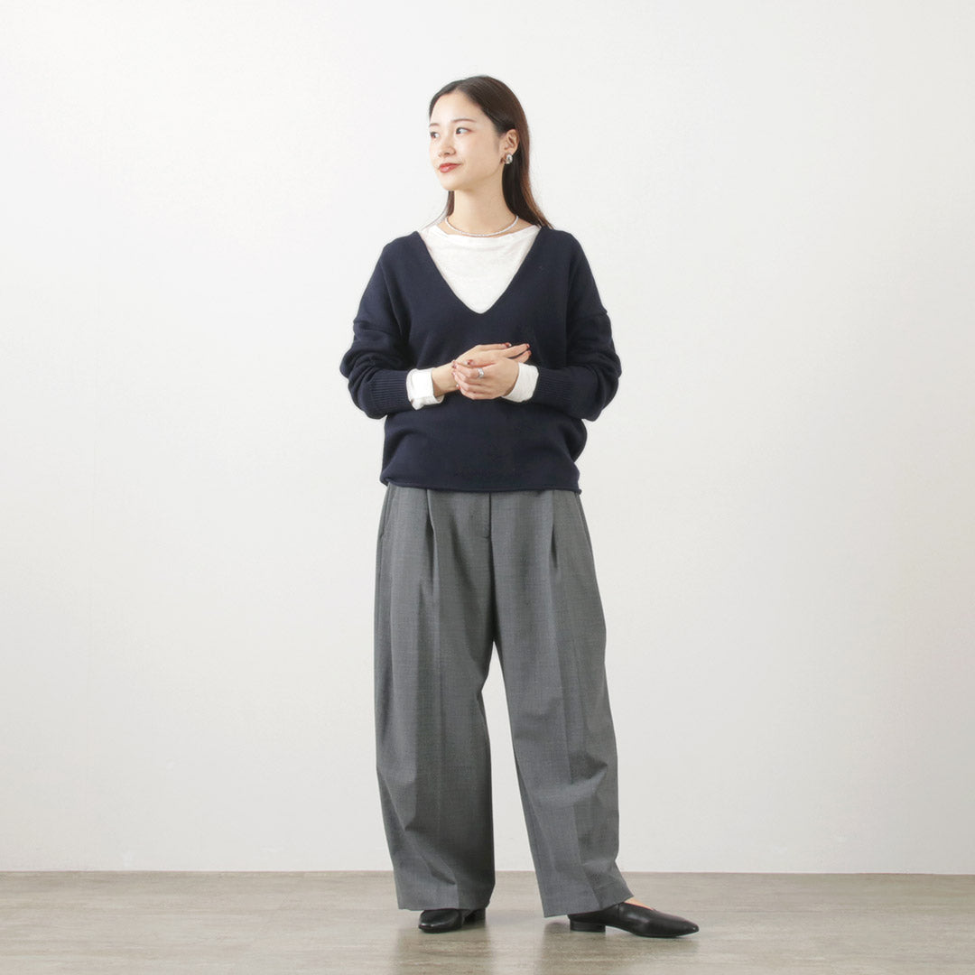 ETRE TOKYO（エトレトウキョウ） Vネックルージーニットトップス / レディース V-Neck Loosie Knit Tops