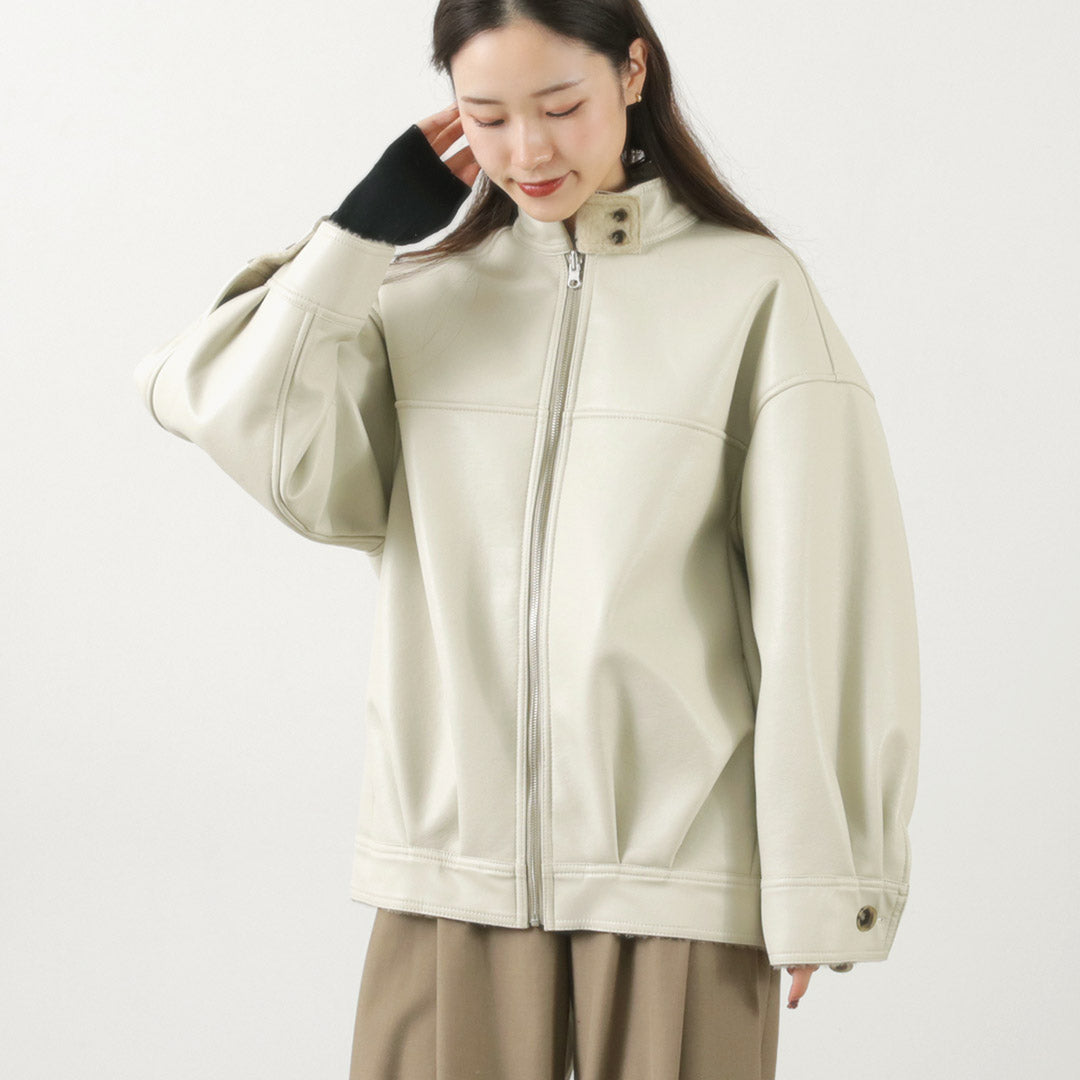 ETRE TOKYO（エトレトウキョウ） リバーシブルボアブルゾン / レディース アウター ショート丈 2way フェイクレザー Reversible Boa blouson