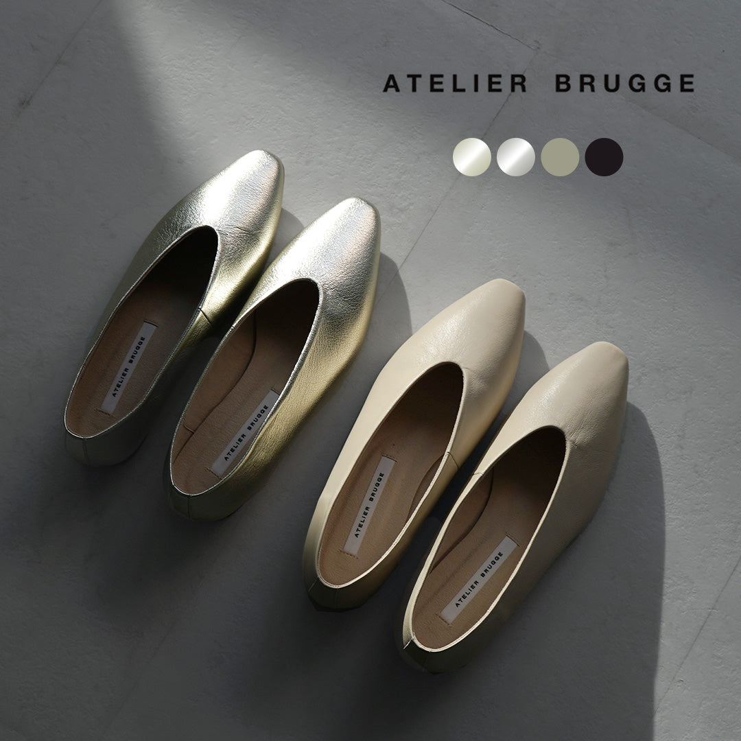 ATELIER BRUGGE（アトリエブルージュ） ソフト カッター フラット パンプス