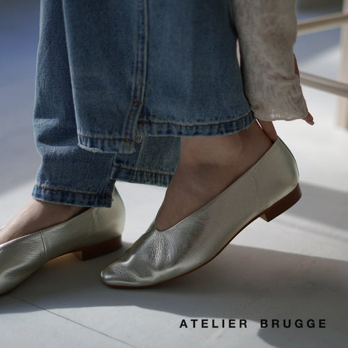ATELIER BRUGGE ソフトカッターフラットシューズ