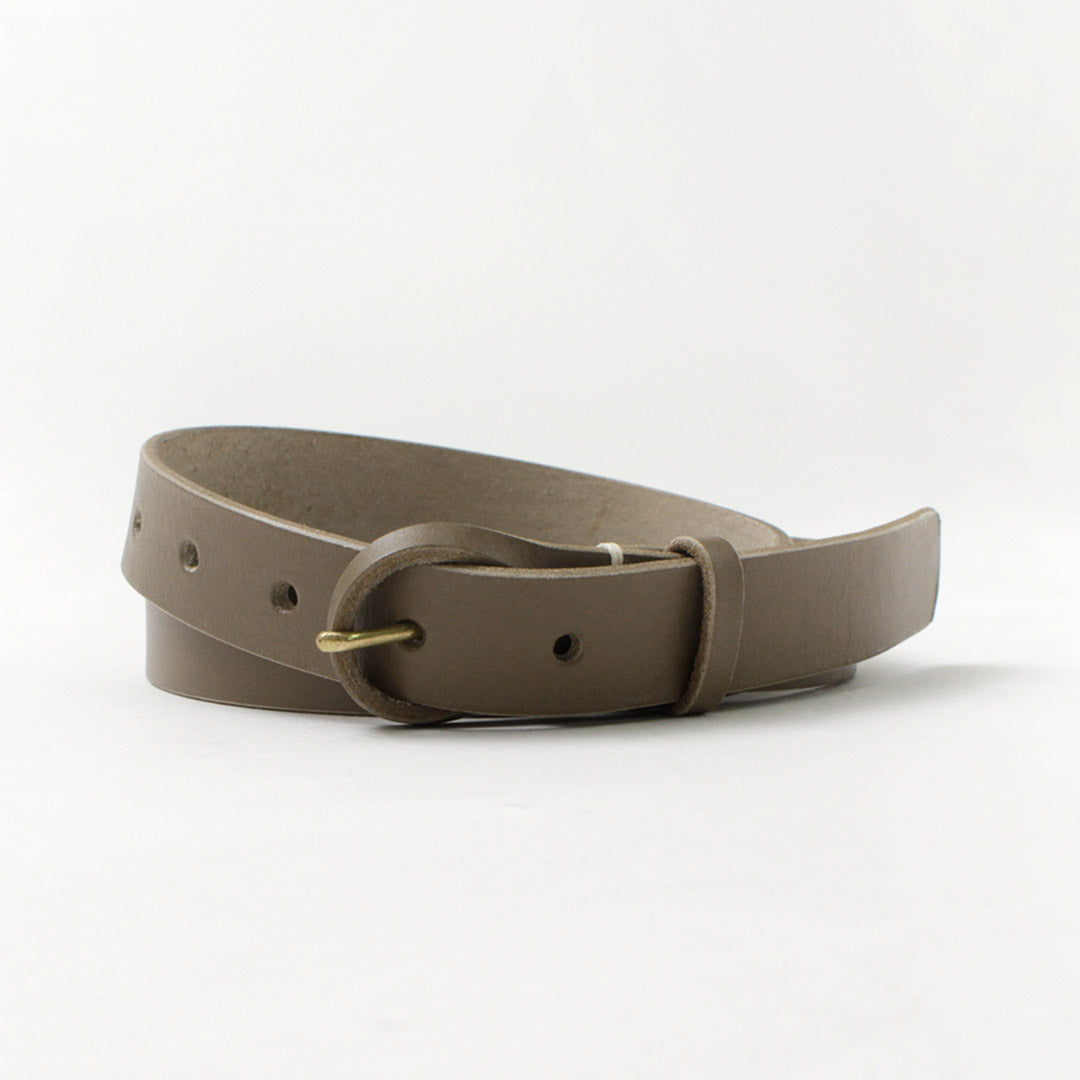 ATELIER BRUGGE（アトリエブルージュ） レザーバックル ベルト / レディース 本革 細い カジュアル 牛革 日本製 Leather Buckle Belt