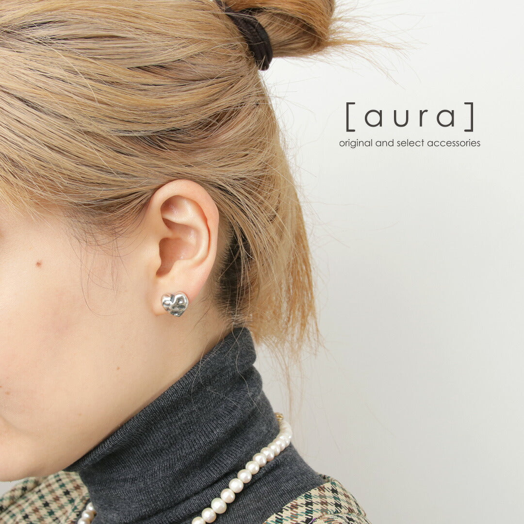 【20％OFF】AURA（オーラ） ヴィンテージ ハートピアス