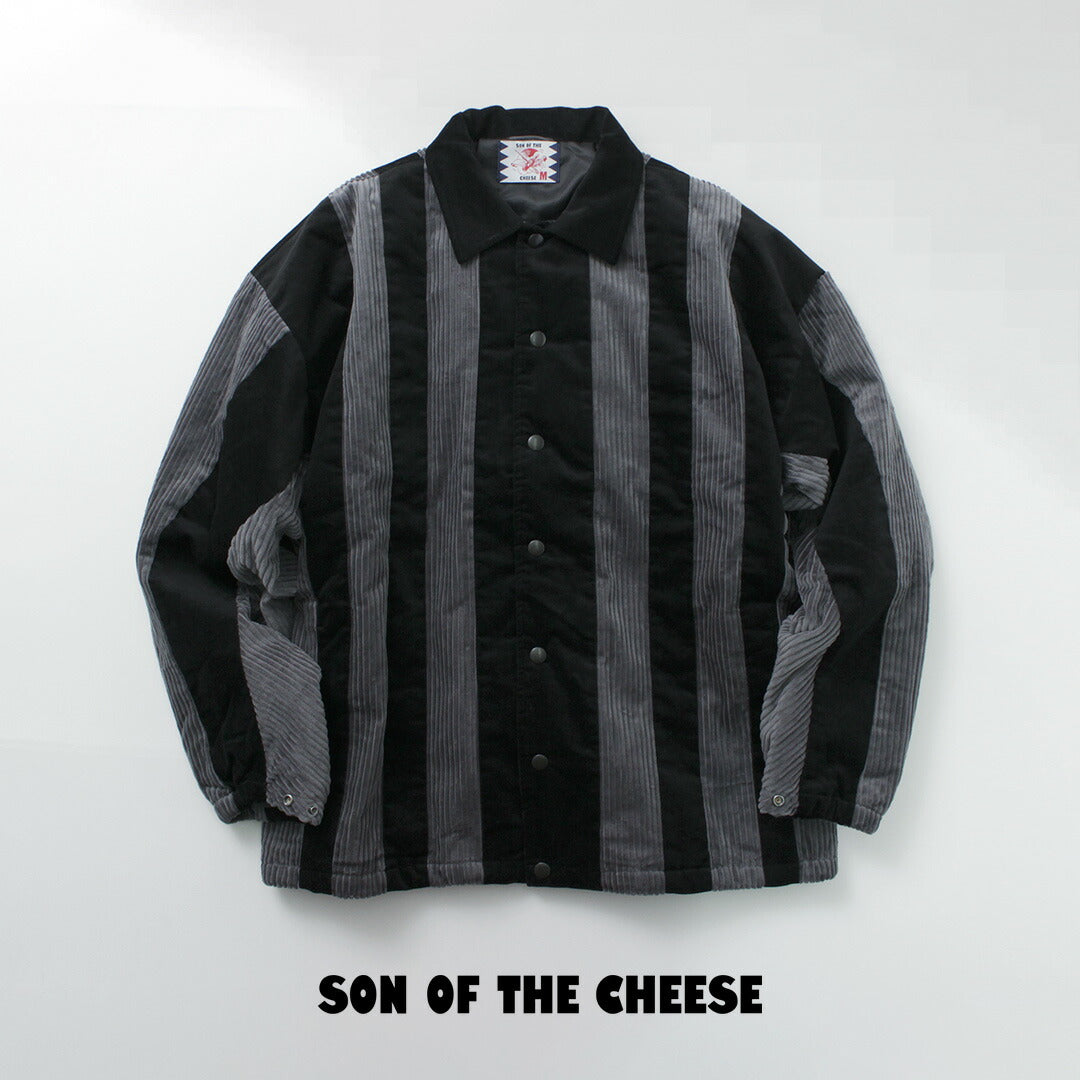 SON OF THE CHEESE（サノバチーズ） ストライプ コーデュロイ ジャケット / アウター 中綿 メンズ Striped corduroy Jkt