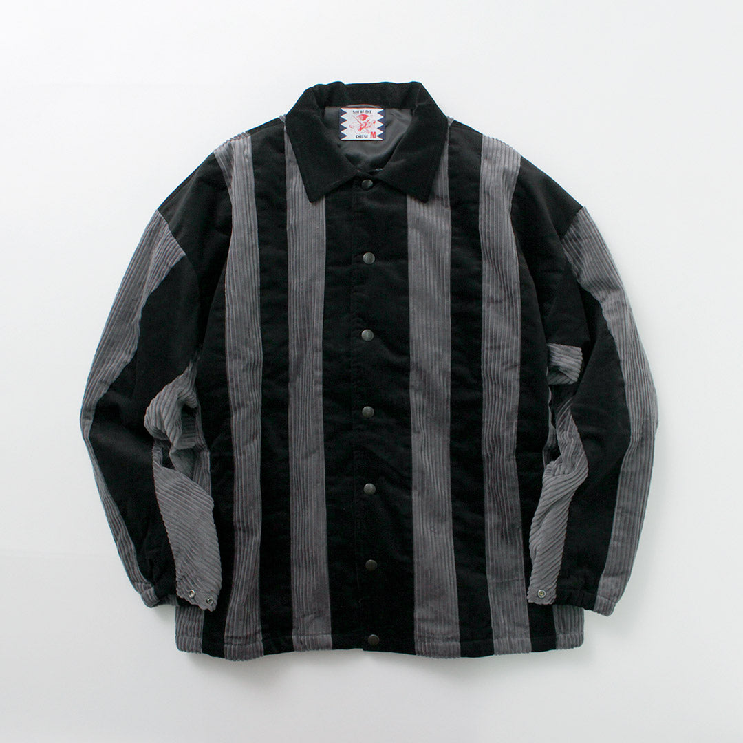 SON OF THE CHEESE（サノバチーズ） ストライプ コーデュロイ ジャケット / アウター 中綿 メンズ Striped corduroy Jkt