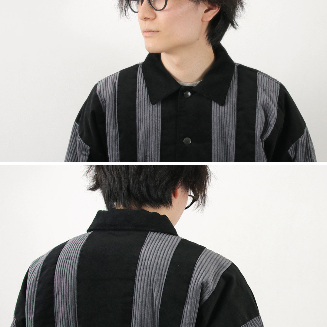 SON OF THE CHEESE（サノバチーズ） ストライプ コーデュロイ ジャケット / アウター 中綿 メンズ Striped corduroy Jkt