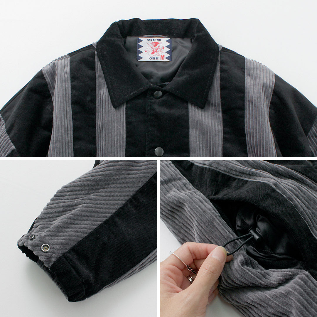 SON OF THE CHEESE（サノバチーズ） ストライプ コーデュロイ ジャケット / アウター 中綿 メンズ Striped corduroy Jkt