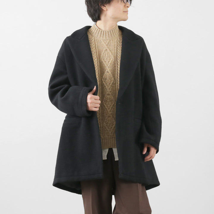 SON OF THE CHEESE（サノバチーズ） ウール オーバーコート / アウター メンズ ビーバー ジャコート ジャコット Wool –  ROCOCO ONLINE STORE