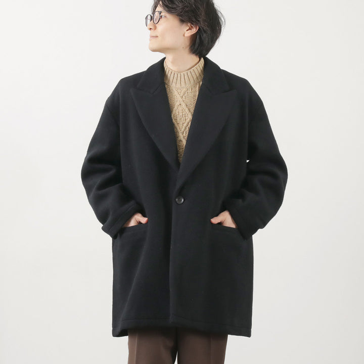 SON OF THE CHEESE（サノバチーズ） ウール オーバーコート / アウター メンズ ビーバー ジャコート ジャコット Wool –  ROCOCO ONLINE STORE