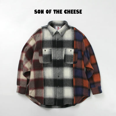 SON OF THE CHEESE（サノバチーズ） クレイジーチェック シャツ / トップス フランネル フラノ ウール メンズ Crazy Check Shirt