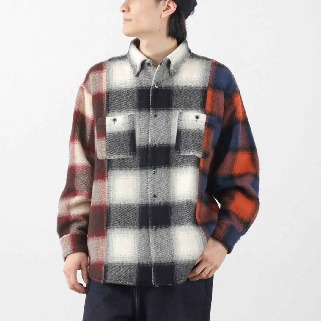 SON OF THE CHEESE（サノバチーズ） クレイジーチェック シャツ / トップス フランネル フラノ ウール メンズ Crazy Check Shirt