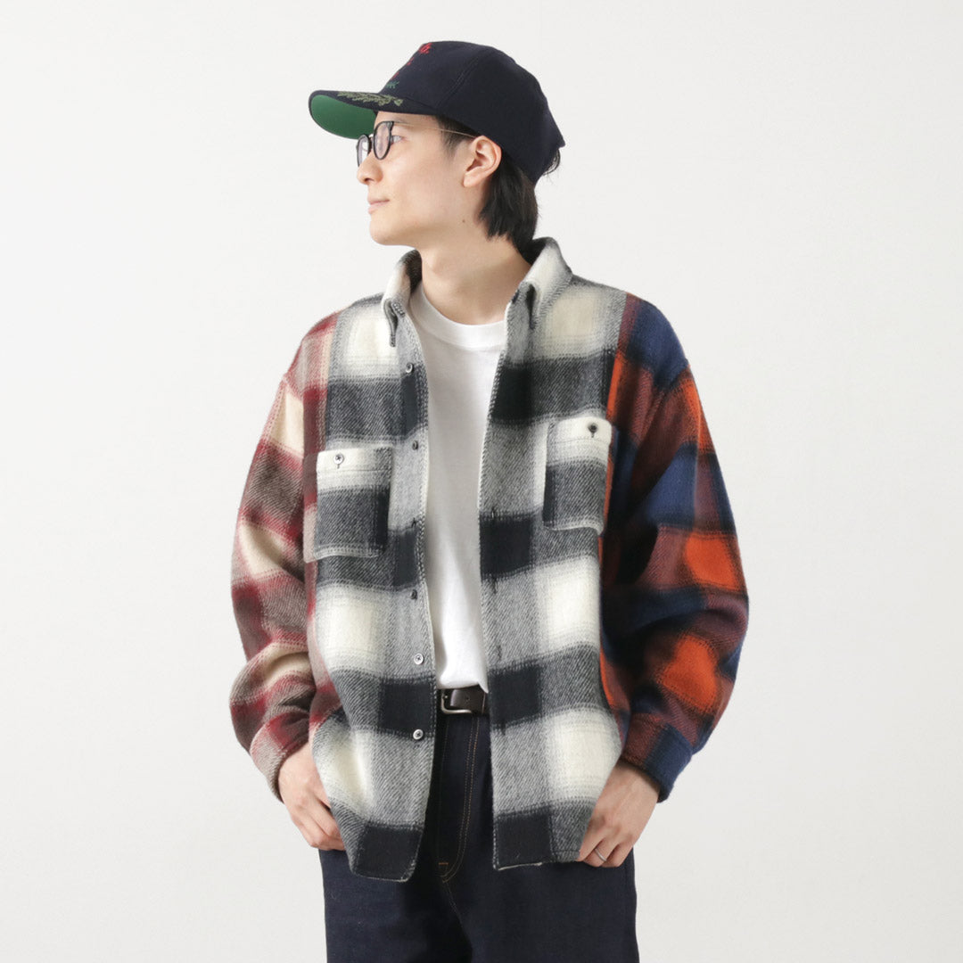 SON OF THE CHEESE（サノバチーズ） クレイジーチェック シャツ / トップス フランネル フラノ ウール メンズ Crazy Check Shirt