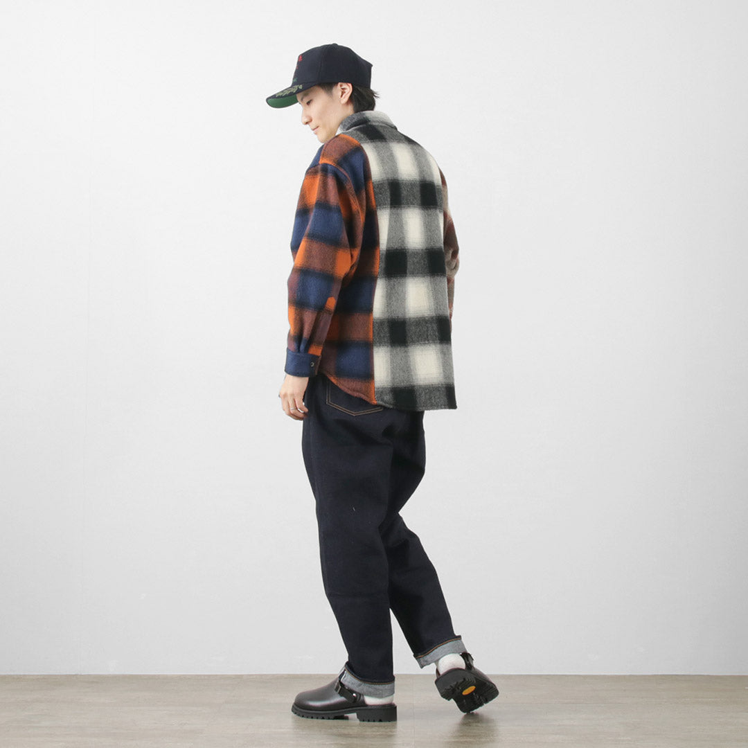 SON OF THE CHEESE（サノバチーズ） クレイジーチェック シャツ / トップス フランネル フラノ ウール メンズ Crazy Check Shirt