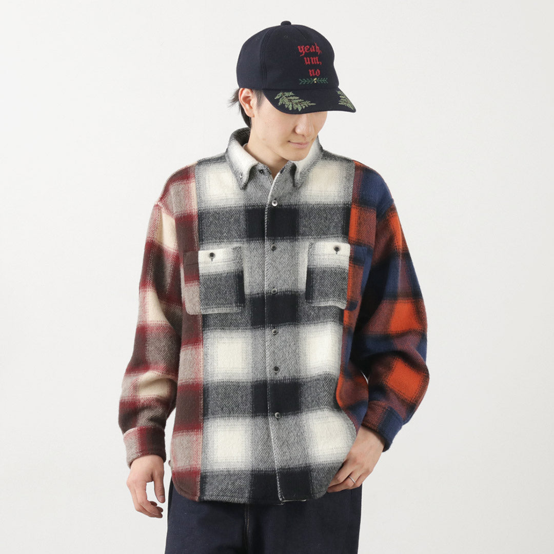 SON OF THE CHEESE（サノバチーズ） クレイジーチェック シャツ / トップス フランネル フラノ ウール メンズ Crazy Check Shirt