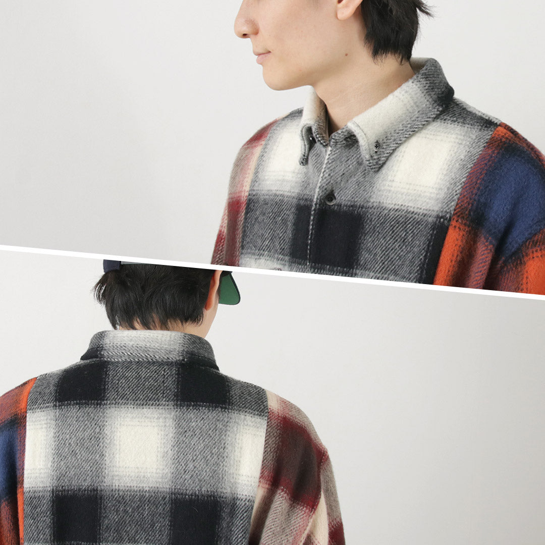 SON OF THE CHEESE（サノバチーズ） クレイジーチェック シャツ / トップス フランネル フラノ ウール メンズ Crazy Check Shirt