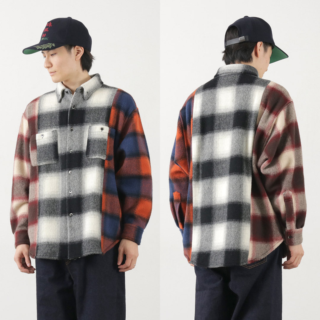 SON OF THE CHEESE（サノバチーズ） クレイジーチェック シャツ / トップス フランネル フラノ ウール メンズ Crazy Check Shirt