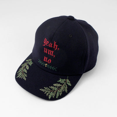 SON OF THE CHEESE（サノバチーズ） フラワー クロスステッチ キャップ / メンズ 帽子 ボールキャップ Flower cross stitch Cap