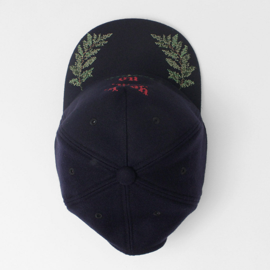 SON OF THE CHEESE（サノバチーズ） フラワー クロスステッチ キャップ / メンズ 帽子 ボールキャップ Flower cross stitch Cap