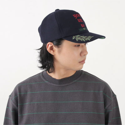 SON OF THE CHEESE（サノバチーズ） フラワー クロスステッチ キャップ / メンズ 帽子 ボールキャップ Flower cross stitch Cap