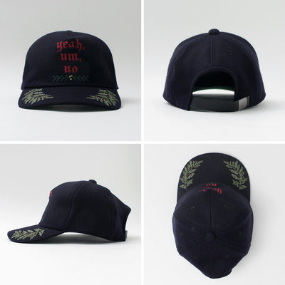 SON OF THE CHEESE（サノバチーズ） フラワー クロスステッチ キャップ / メンズ 帽子 ボールキャップ Flower cross stitch Cap
