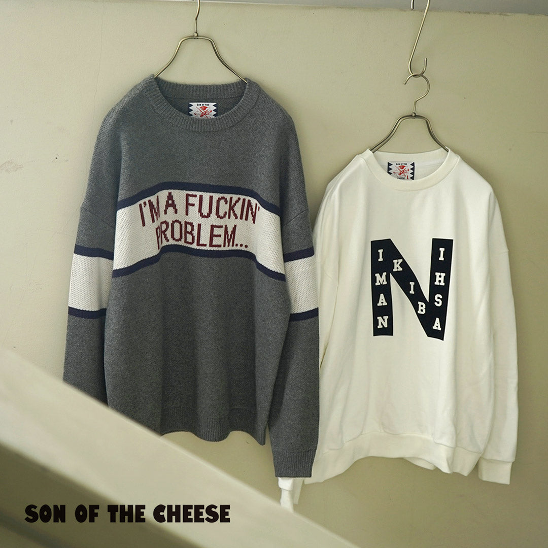 SON OF THE CHEESE（サノバチーズ） NAMIKIBASHI クルーネック スウェット / トップス トレーナー 綿 コットン プリント メンズ “NAMIKIBASHI” Crew Neck Sweat