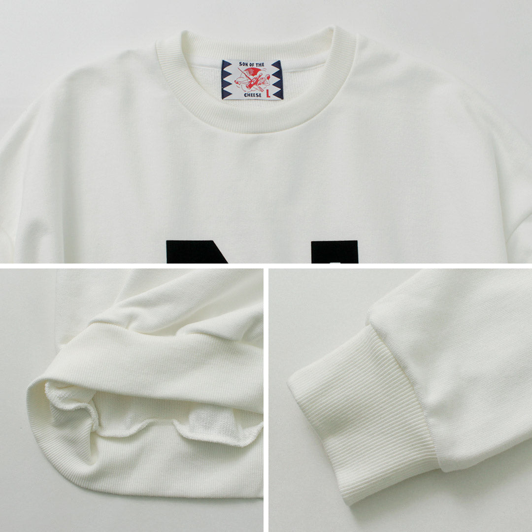 SON OF THE CHEESE（サノバチーズ） NAMIKIBASHI クルーネック スウェット / トップス トレーナー 綿 コットン プリント メンズ “NAMIKIBASHI” Crew Neck Sweat