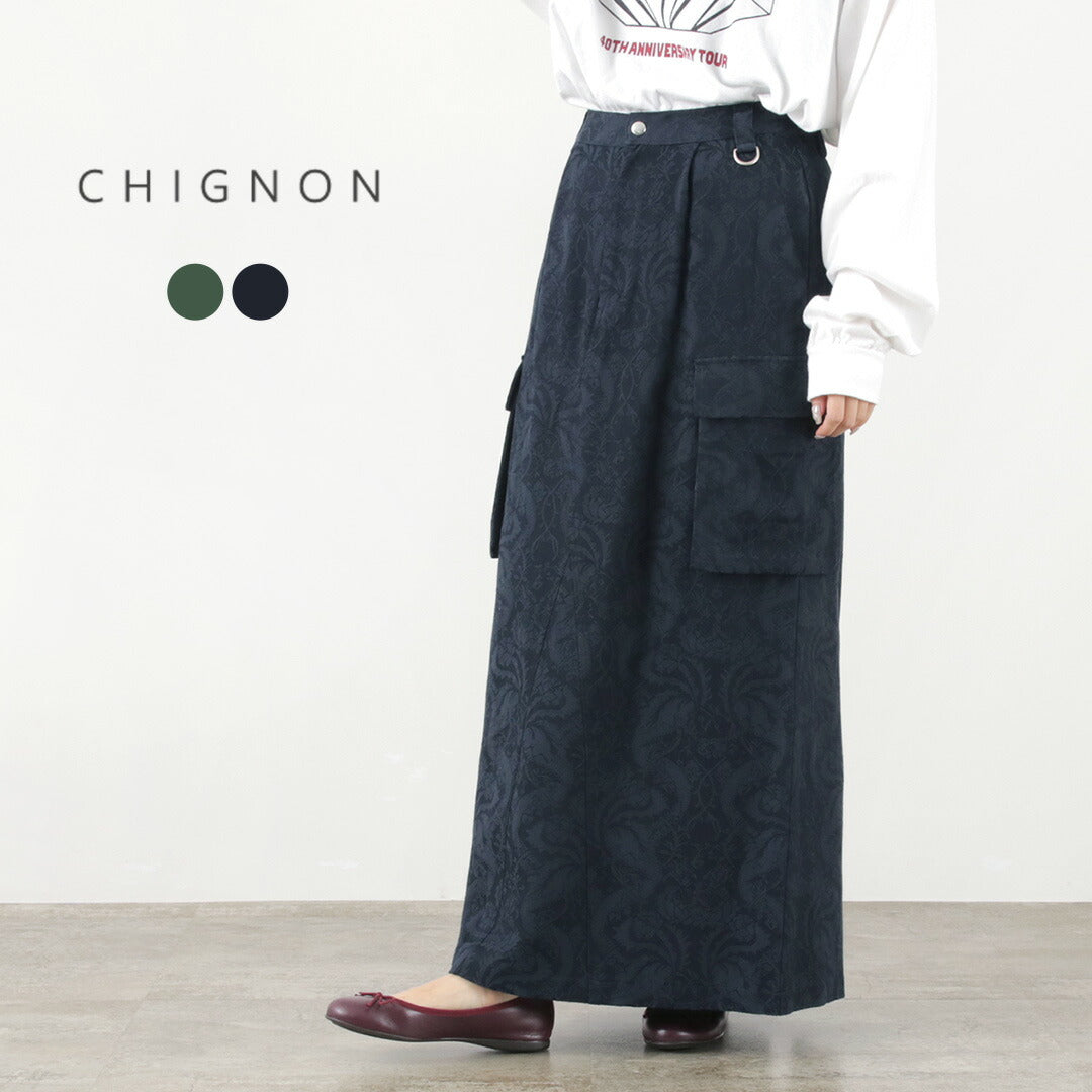 【30％OFF】CHIGNON（シニヨン） ジャガードカーゴスカート