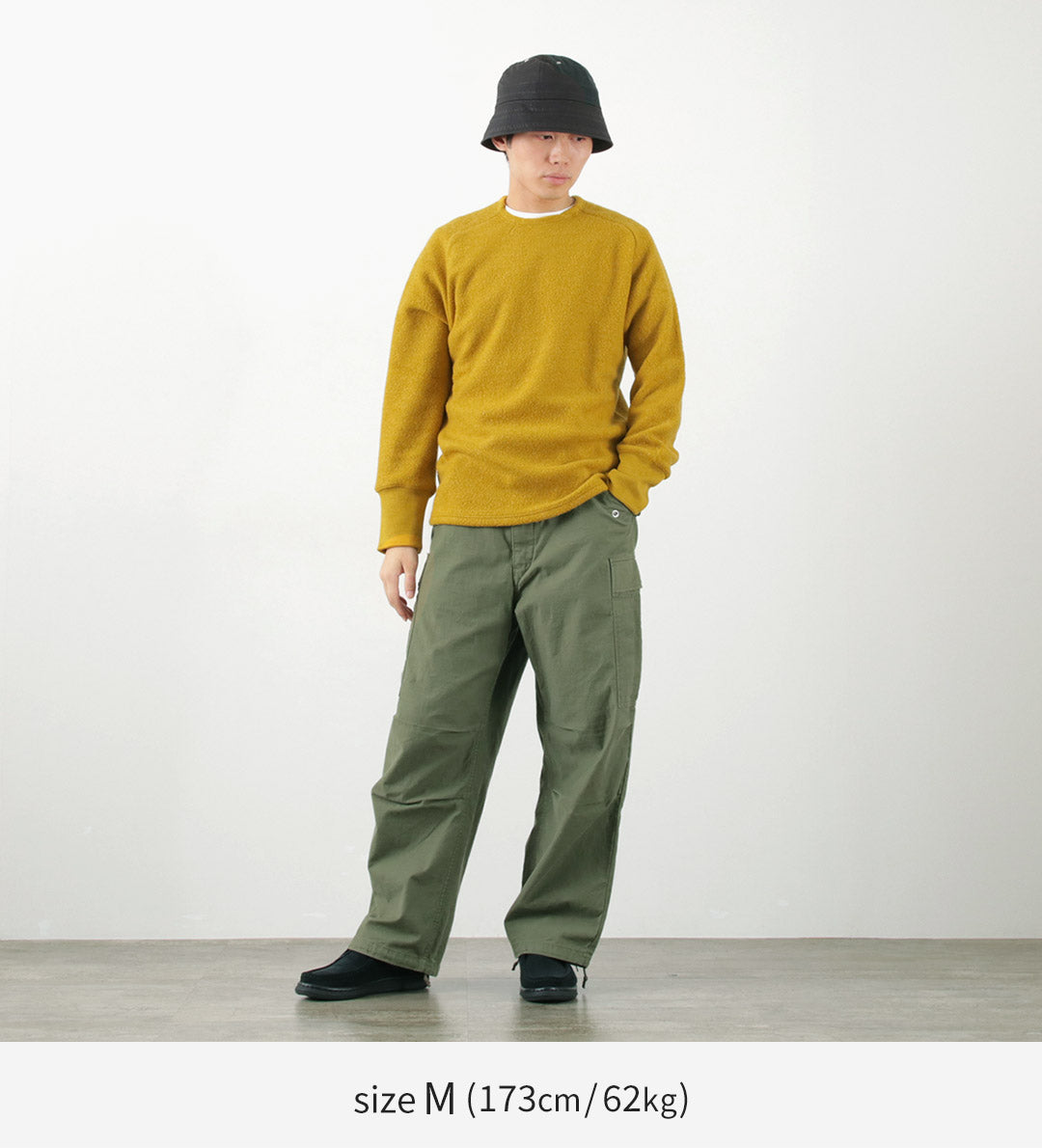 RE MADE IN TOKYO JAPAN（アールイー） ソフトエアーパイル ウォーム ニット / メンズ 長袖 ラグランスリーブ 無地 日本製 シンプル Soft Air Pile Warm Knit