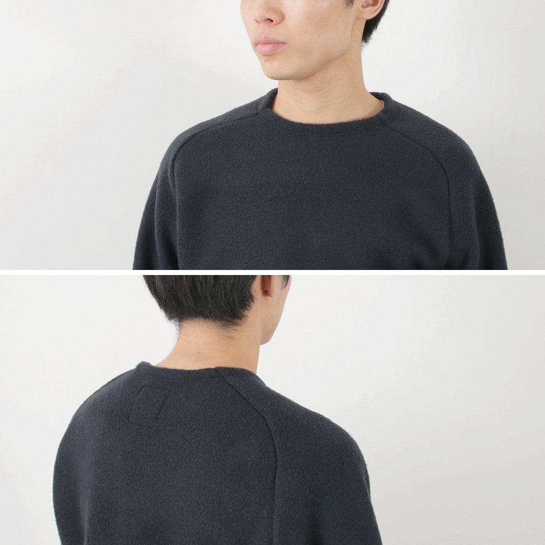 RE MADE IN TOKYO JAPAN（アールイー） ソフトエアーパイル ウォーム ニット / メンズ 長袖 ラグランスリーブ 無地 日本製 シンプル Soft Air Pile Warm Knit