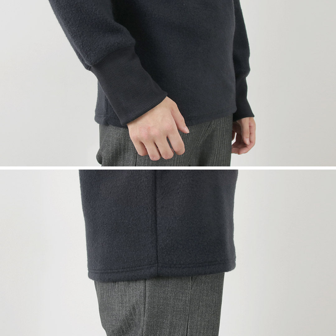 RE MADE IN TOKYO JAPAN（アールイー） ソフトエアーパイル ウォーム ニット / メンズ 長袖 ラグランスリーブ 無地 日本製 シンプル Soft Air Pile Warm Knit