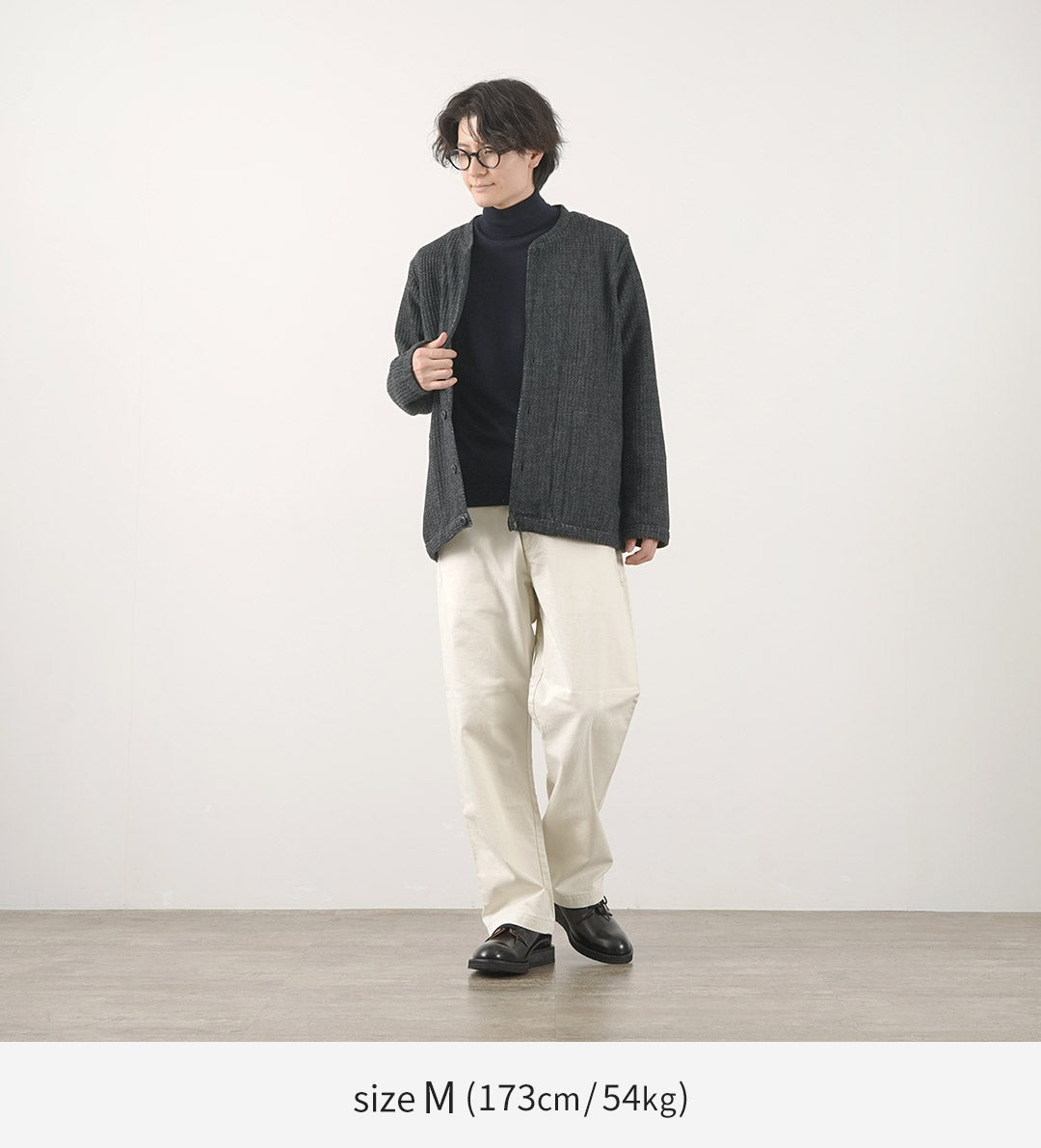 RE MADE IN TOKYO JAPAN（アールイー） グレンチェック フリース カーディガン / メンズ トップス 長袖 羽織 日本製 シンプル Glen Check Fleece Cardigan