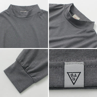 RAG（ラグ） 37.5テクノロジー サーモレギュレーション モックネック Tシャツ / 適温調整 メンズ ロンT 長袖 日本製