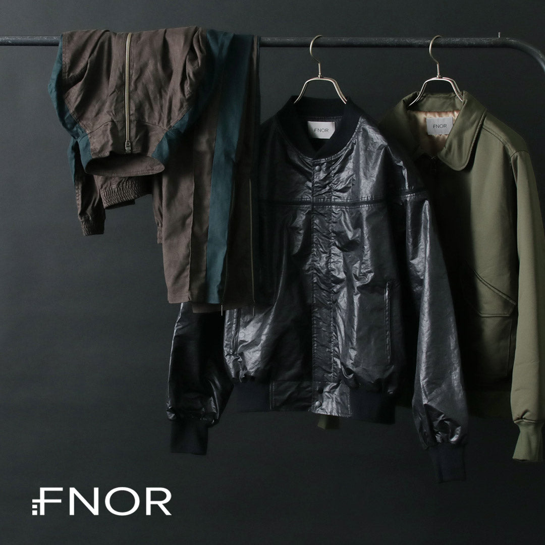 【30％OFF】FNOR（エフノア） スライトサテン ペアアウェイ フライトジャケット