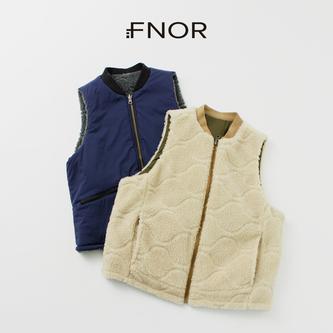 【30％OFF】FNOR（エフノア） キルトシープボア MIL ベスト