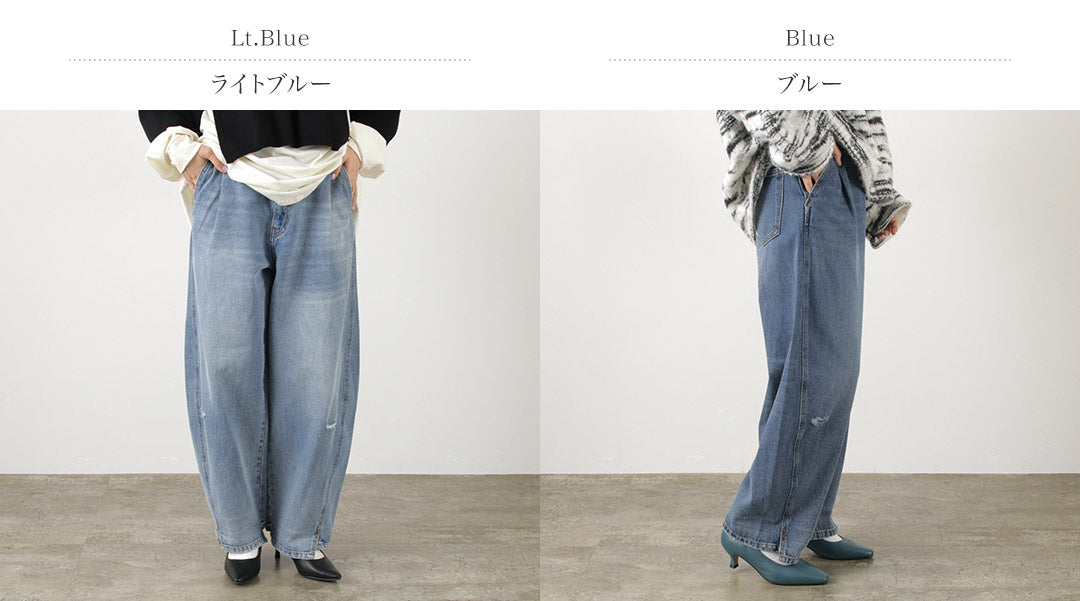 YENN（イェン） カーブ シーム デニムパンツ｜ROCOCO ONLINE STORE