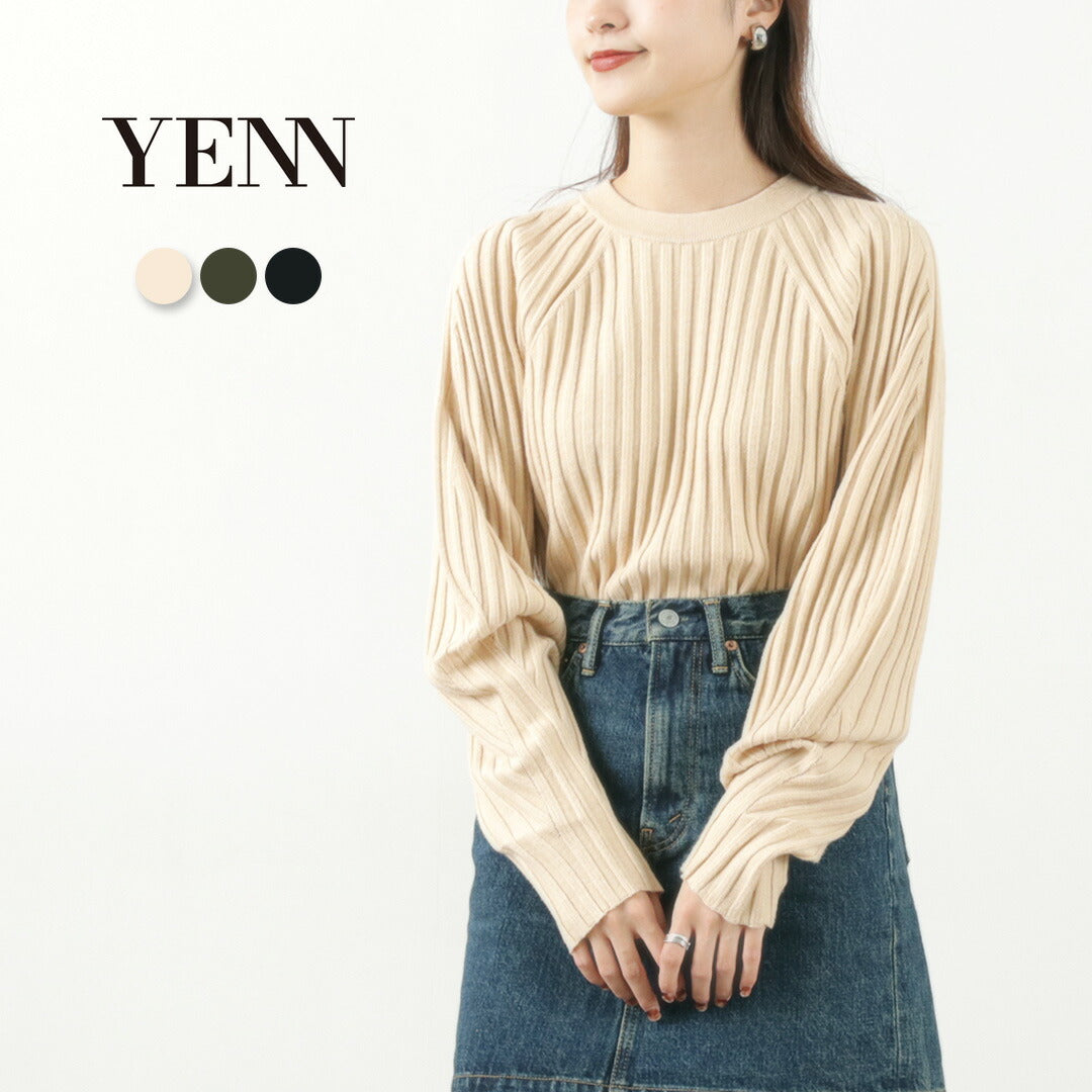 YENN（イェン） リブ フォルム ニット プルオーバー