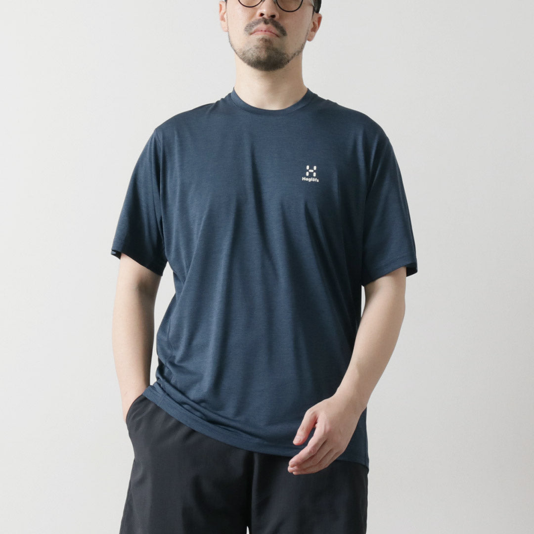 HAGLOFS（ホグロフス） リッジ Tシャツ / メンズ トップス カットソー 半袖 吸水 速乾 ロゴ アウトドア Ridge Tee  Men｜ROCOCO ONLINE STORE