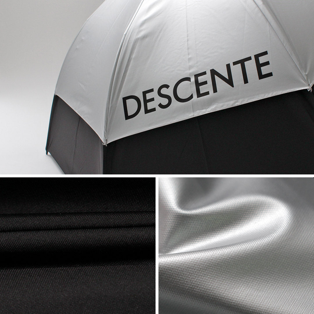 DESCENTE（デサント） エアロストリームアンブレラ（日傘） / 晴雨兼用 メンズ 長傘 無地 丈夫 UVカット UPF50+ 強風 耐風 軽量 Waterfront DOAXJX00SV