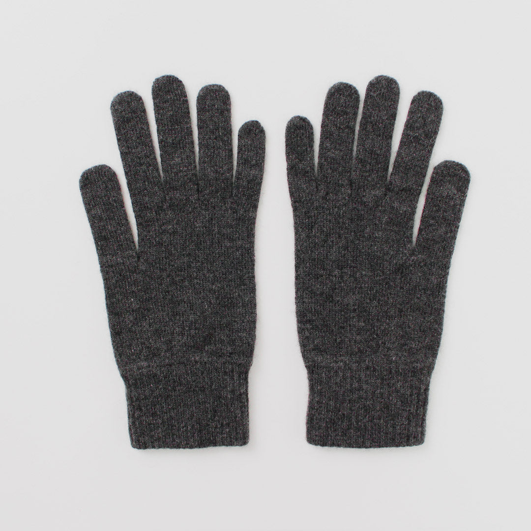 MOONCASTLE（ムーンキャッスル） 別注 プレーンステッチ カシミア グローブ / メンズ 手袋 カシミヤ 日本製 無地 PLAIN STITCH CASHMERE GLOVES