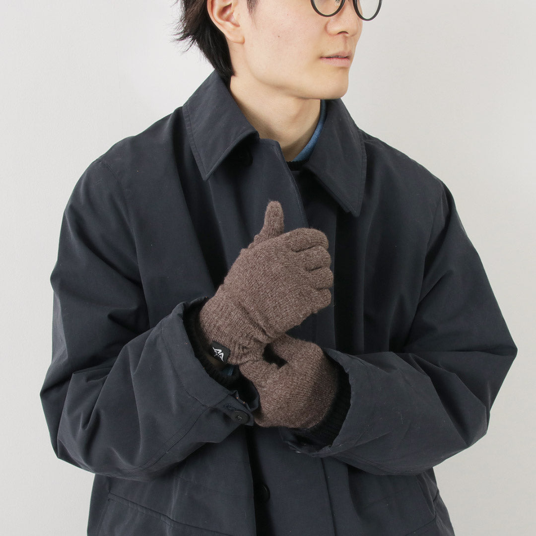 MOONCASTLE（ムーンキャッスル） 別注 プレーンステッチ カシミア グローブ / メンズ 手袋 カシミヤ 日本製 無地 PLAIN STITCH CASHMERE GLOVES