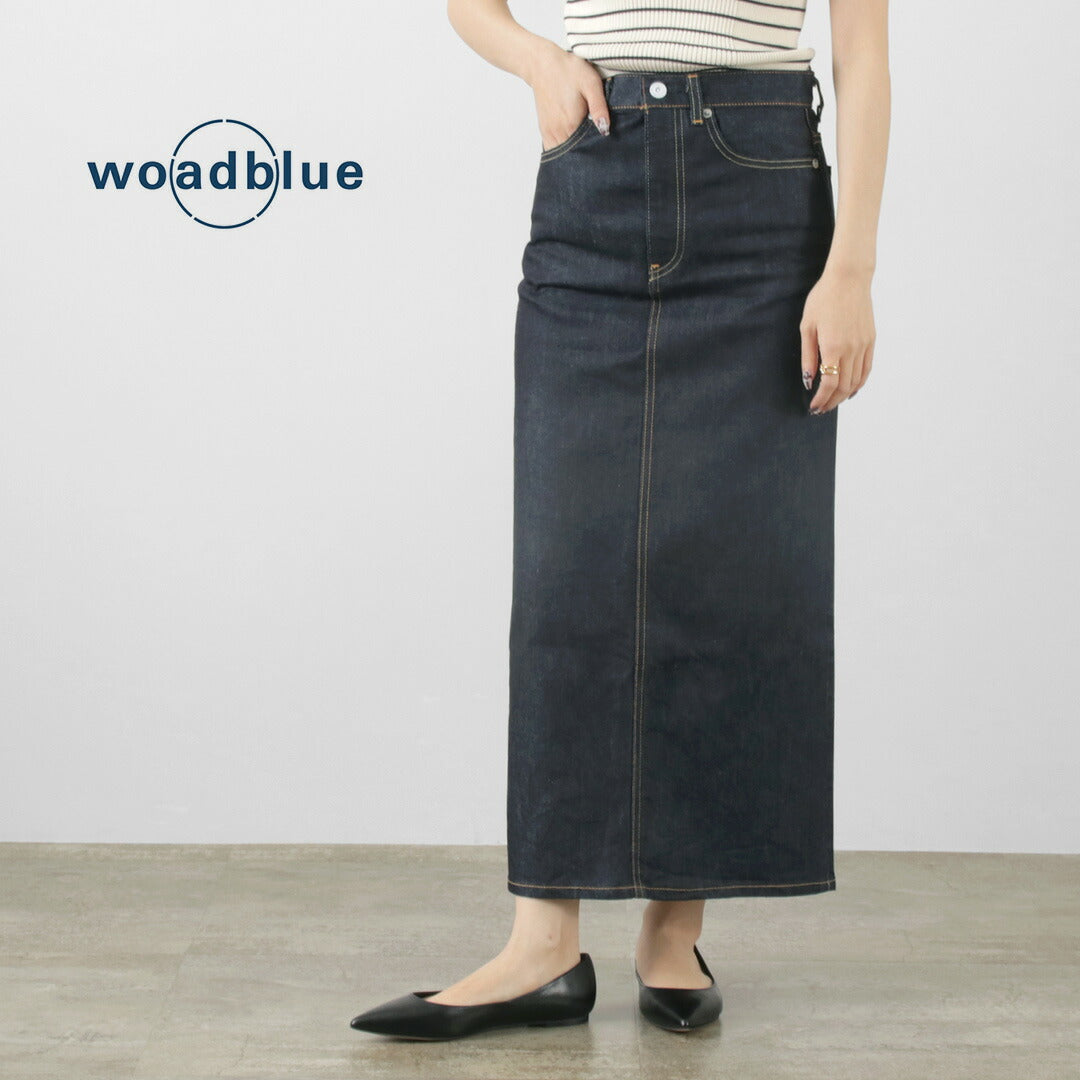 WOADBLUE（ウォードブルー） Iライン デニムスカート / レディース ボトムス ロング Iline Denim Skirt