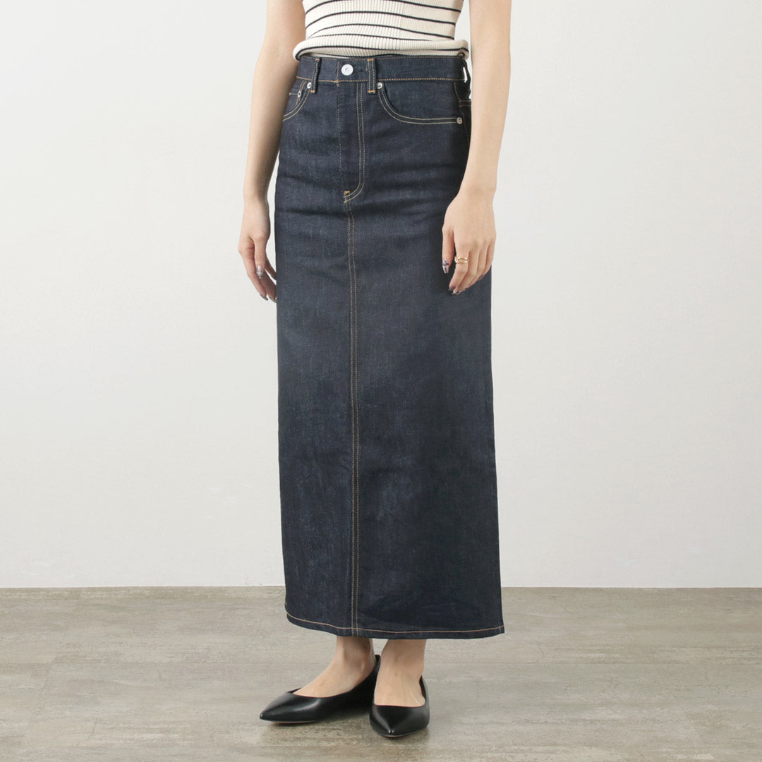 WOADBLUE（ウォードブルー） Iライン デニムスカート / レディース ボトムス ロング Iline Denim Skirt