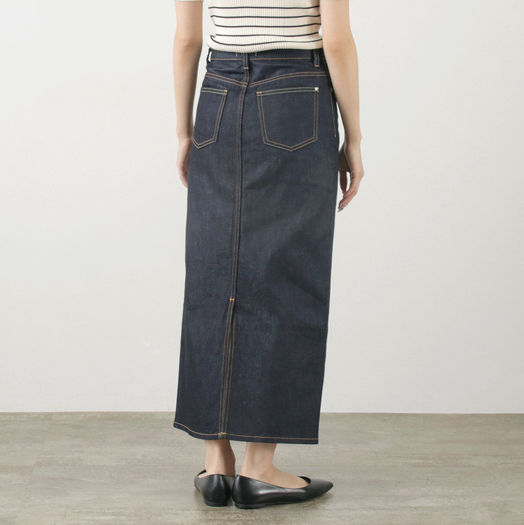 WOADBLUE（ウォードブルー） Iライン デニムスカート / レディース ボトムス ロング Iline Denim Skirt