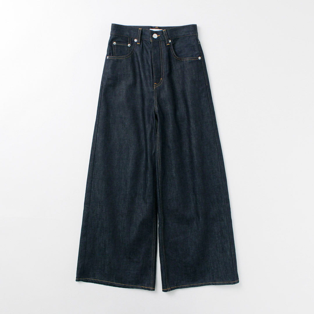 WOADBLUE（ウォードブルー） ワイド デニム パンツ / レディース ボトムス パンツ ジーンズ 綿 コットン 日本製 Wide Denim Pants