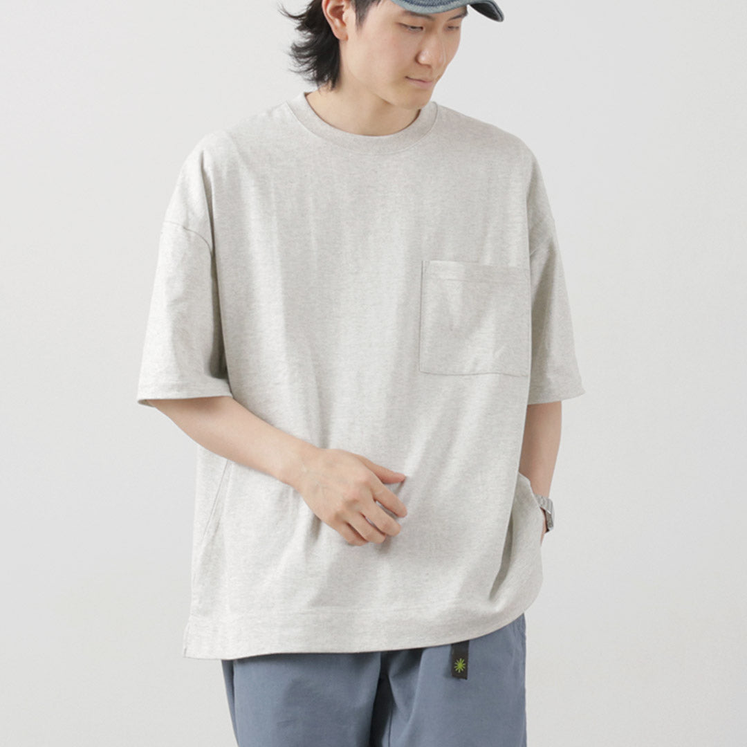 GOHEMP（ゴーヘンプ） ワイド スリット Tシャツ ヘザー