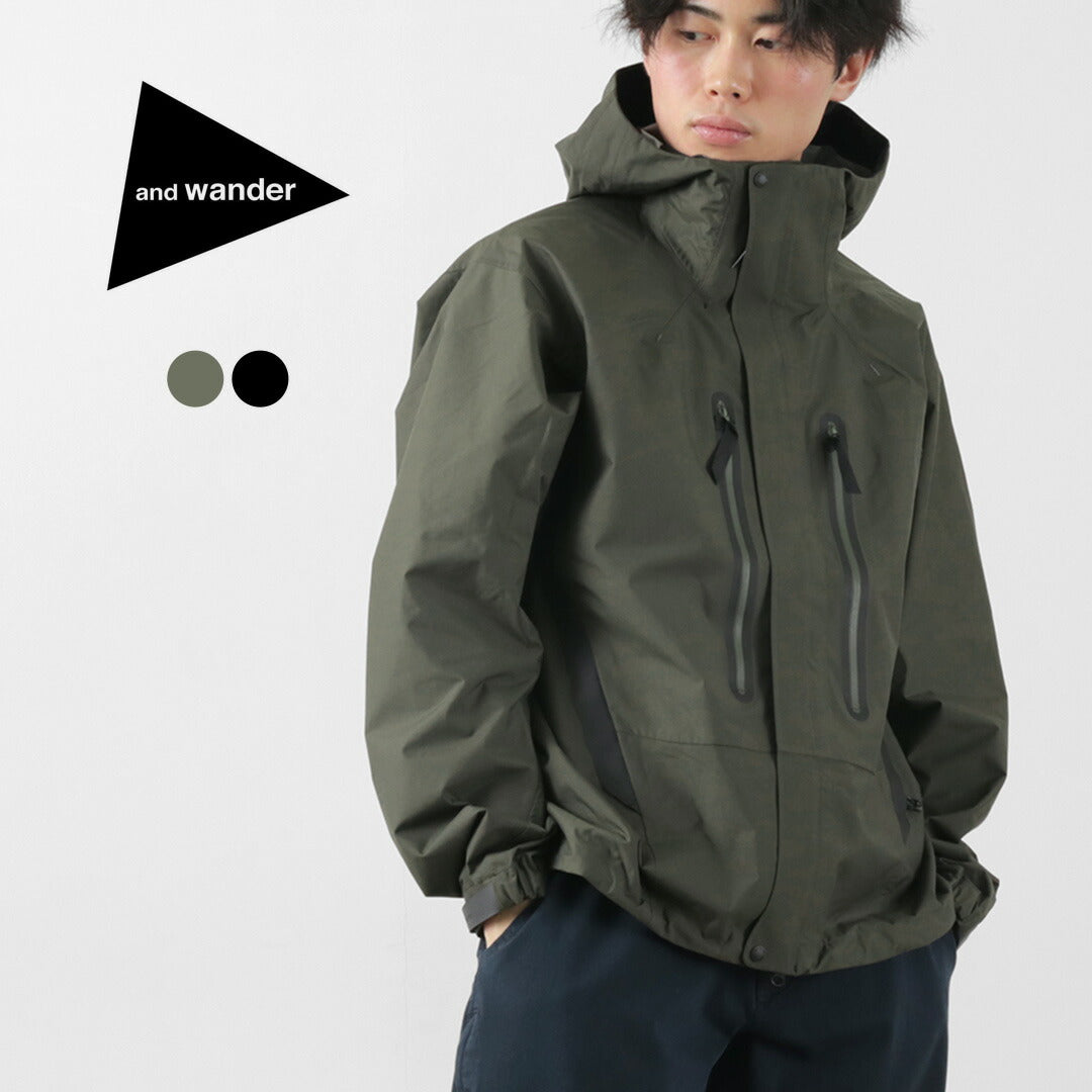 AND WANDER（アンドワンダー） 2.5レイヤー ハイカー レインジャケット 2025年モデル