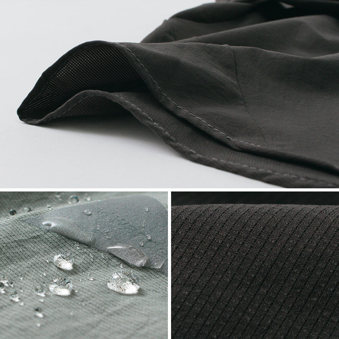 AND WANDER（アンドワンダー） ドライ ブリザブル フーディー / メンズ アウター ジャケット フード付き 撥水 アウトドア 日本製 dry breathable hoodie