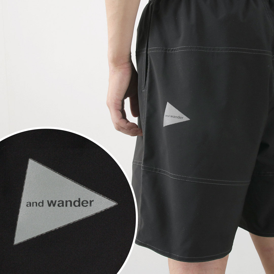 AND WANDER（アンドワンダー） ウェーブショーツ / ハーフパンツ 海 プール 水陸両用 撥水 ストレッチ アウトドア wave shorts
