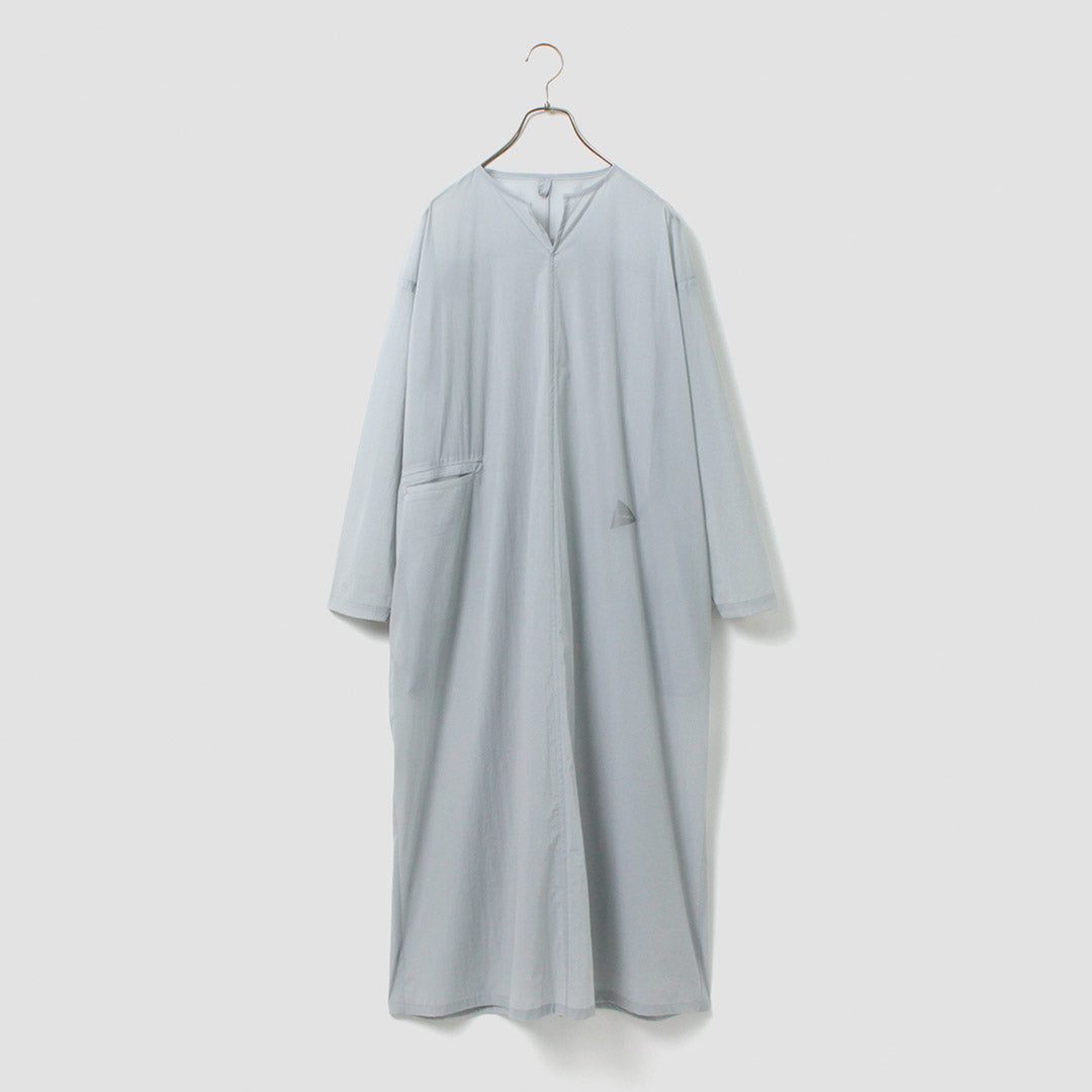 AND WANDER（アンドワンダー） パッカブル ライト ドレス W / ワンピース アウトドア 撥水 ロング ゆったり 日本製 コーデュラ packable light dress (W)