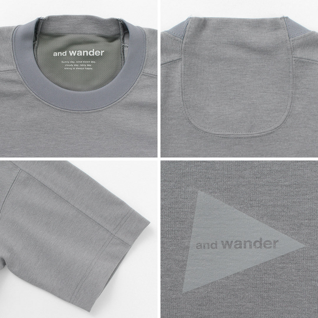 AND WANDER（アンドワンダー） UVカット ドライ ショートスリーブTシャツ